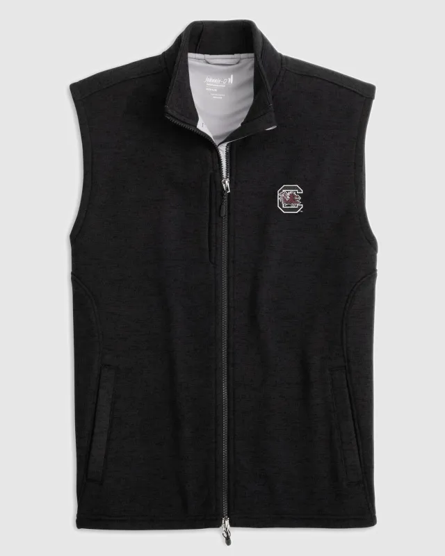 South Carolina Denalis Performance Fleece Vest sold by Johnnie-O
