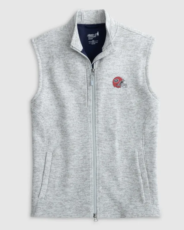Georgia Denalis Performance Fleece Vest - Helmet Logo sold by Johnnie-O