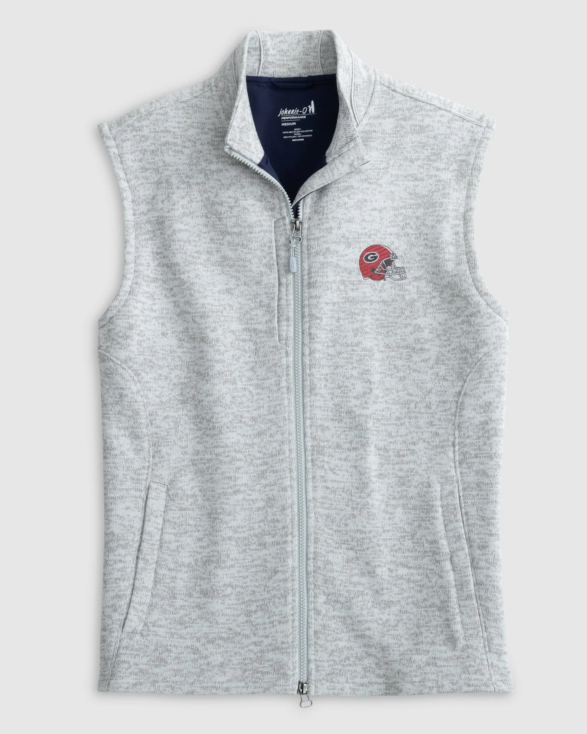 Georgia Denalis Performance Fleece Vest - Helmet Logo sold by Johnnie-O