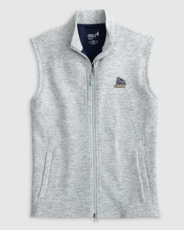 James Madison Denalis Performance Fleece Vest- Duke Dog Logo sold by Johnnie-O
