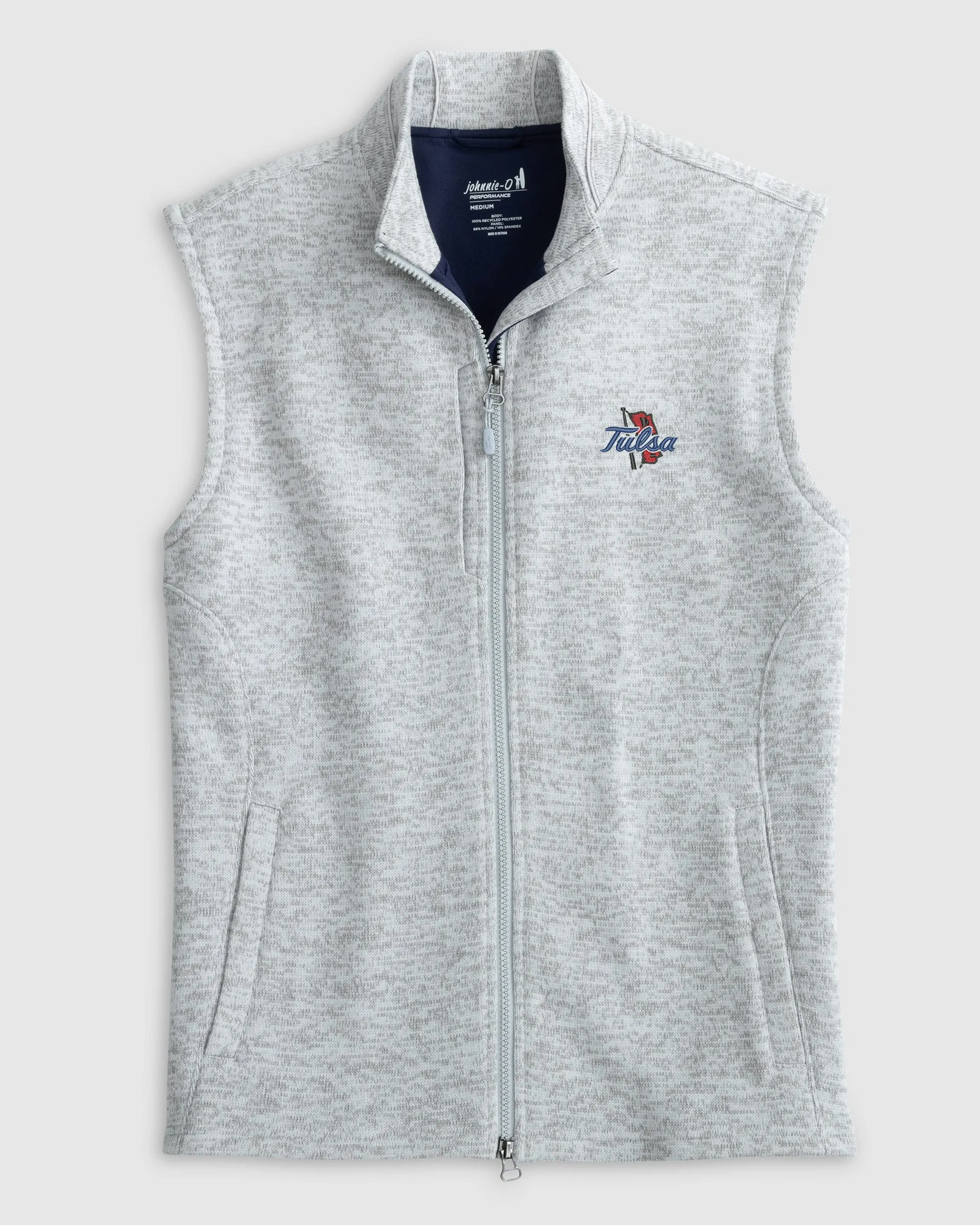 Tulsa Denalis Performance Fleece Vest sold by Johnnie-O