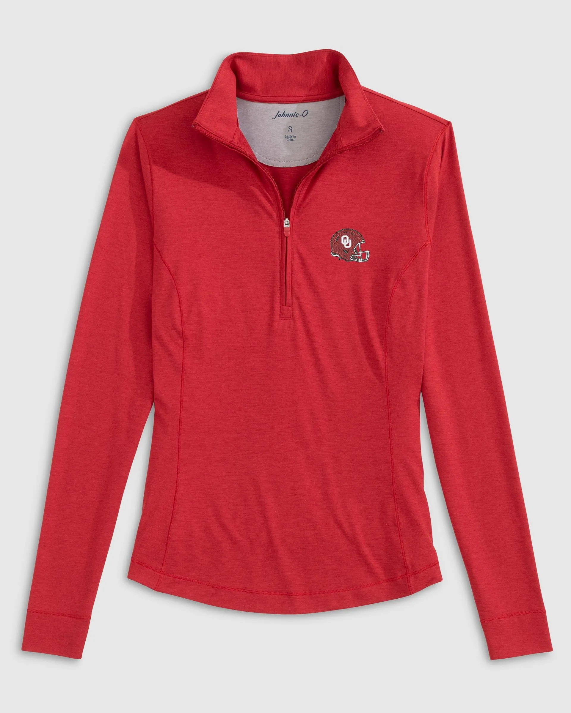 Women's Oklahoma Susie Performance 1/4 Zip - Helmet Logo sold by Johnnie-O product image thumbnail 3