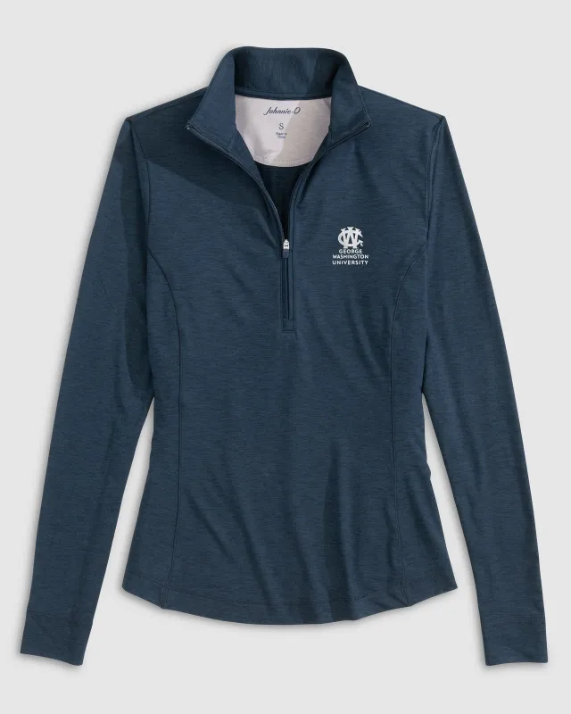 Women's George Washington Susie Performance 1/4 Zip - Vault Logo sold by Johnnie-O