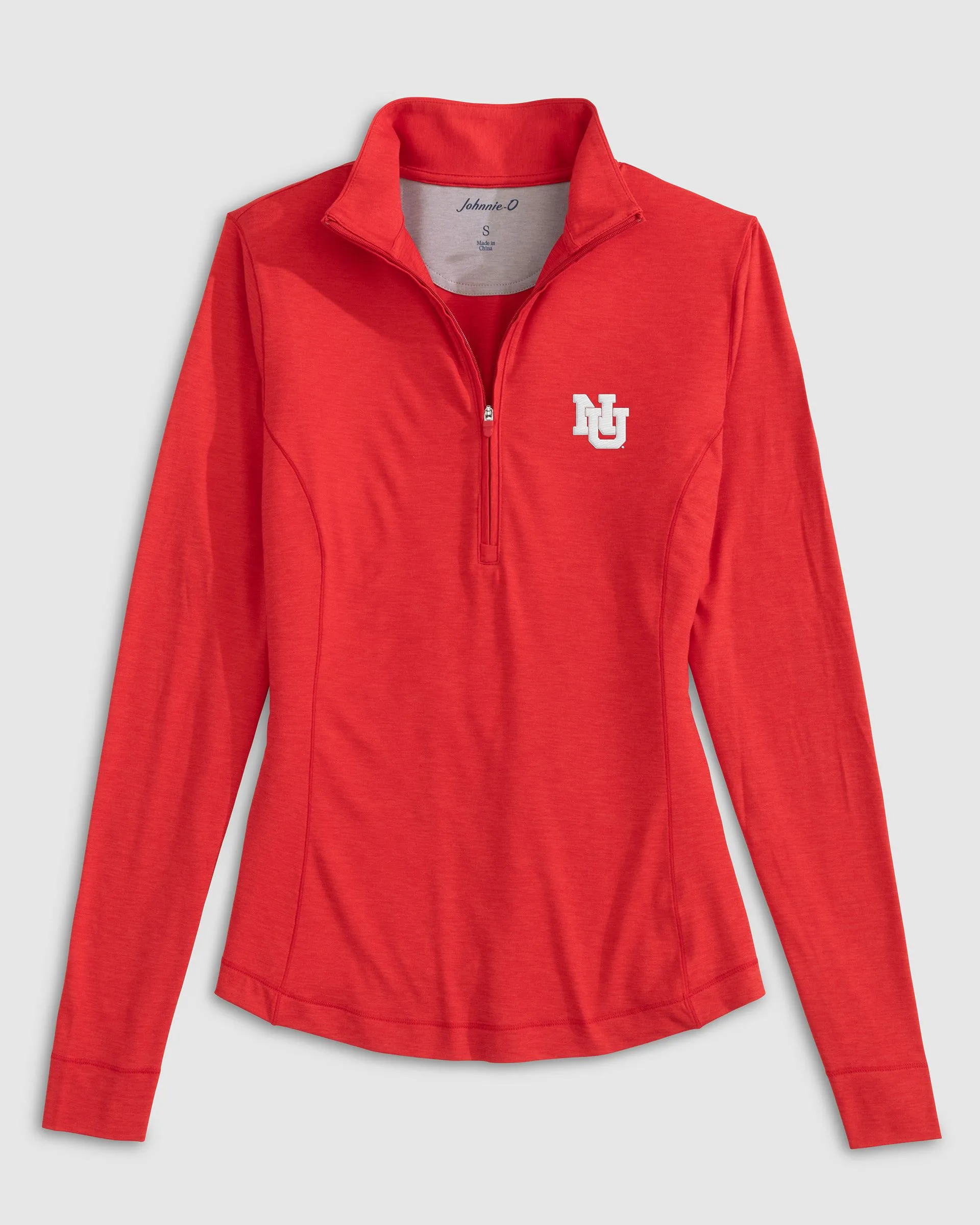 Women's Nebraska Susie Performance 1/4 Zip - Vault Logo sold by Johnnie-O