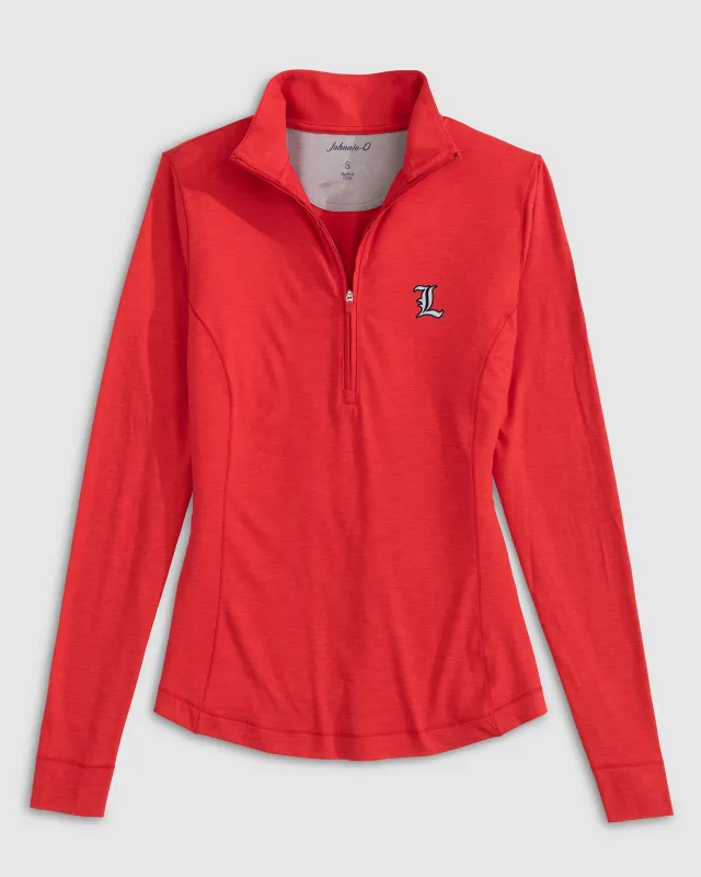 Women's Louisville Susie Performance 1/4 Zip - L Logo sold by Johnnie-O