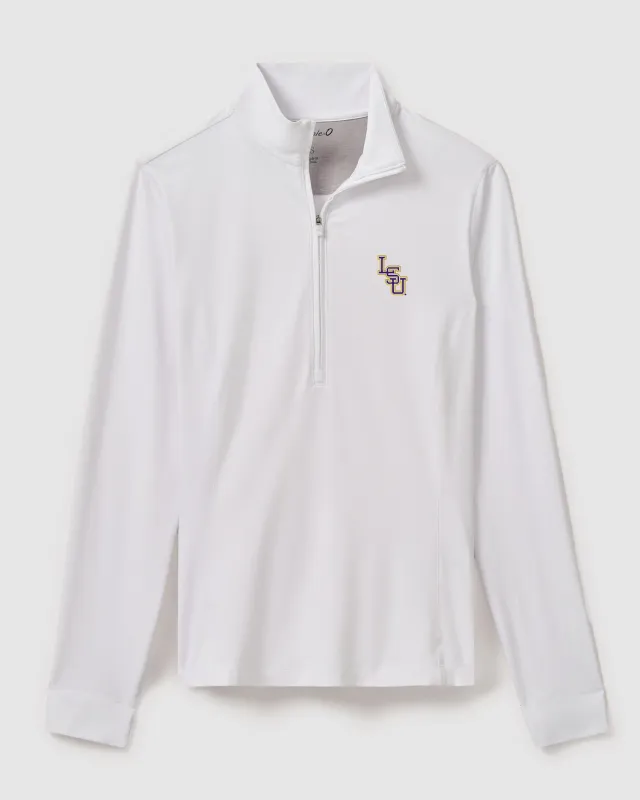 Women's Louisiana State Susie Performance 1/4 Zip - Baseball Logo sold by Johnnie-O