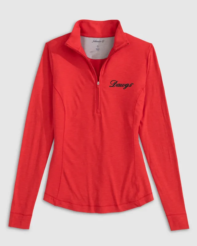 Women's Georgia Susie Performance 1/4 Zip - Script Logo sold by Johnnie-O