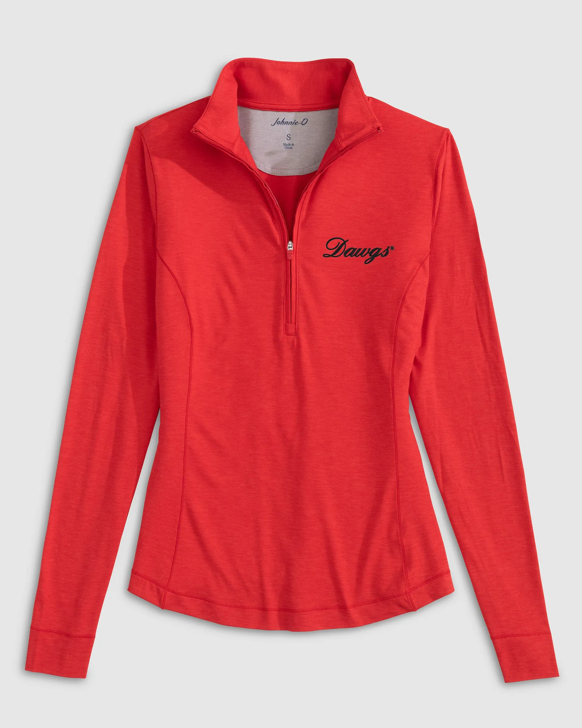 Women's Georgia Susie Performance 1/4 Zip - Script Logo sold by Johnnie-O