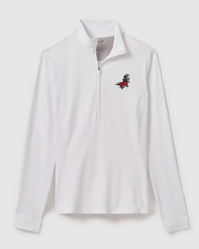 Women's Fairfield Susie Performance 1/4 Zip - Stag Logo sold by Johnnie-O