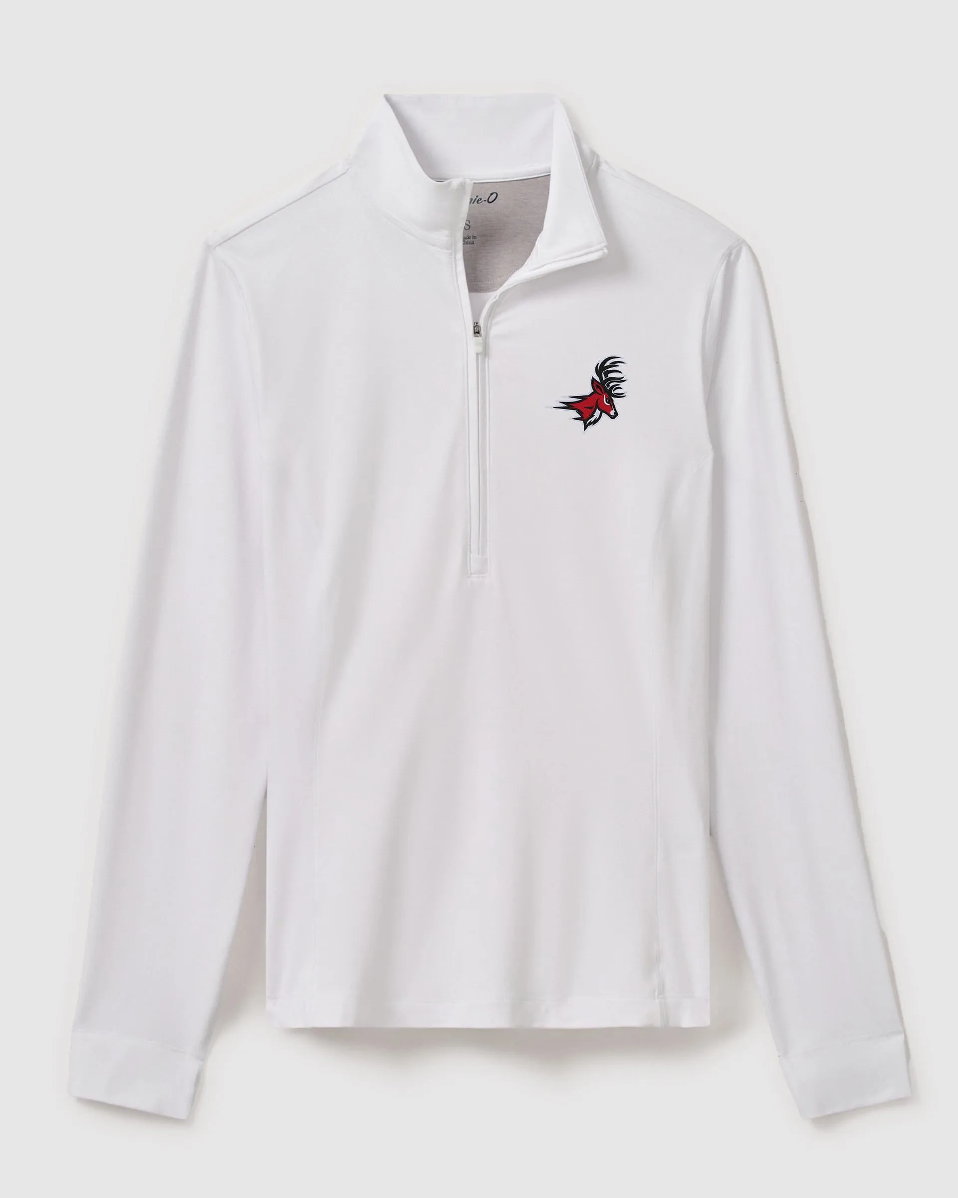 Women's Fairfield Susie Performance 1/4 Zip - Stag Logo sold by Johnnie-O