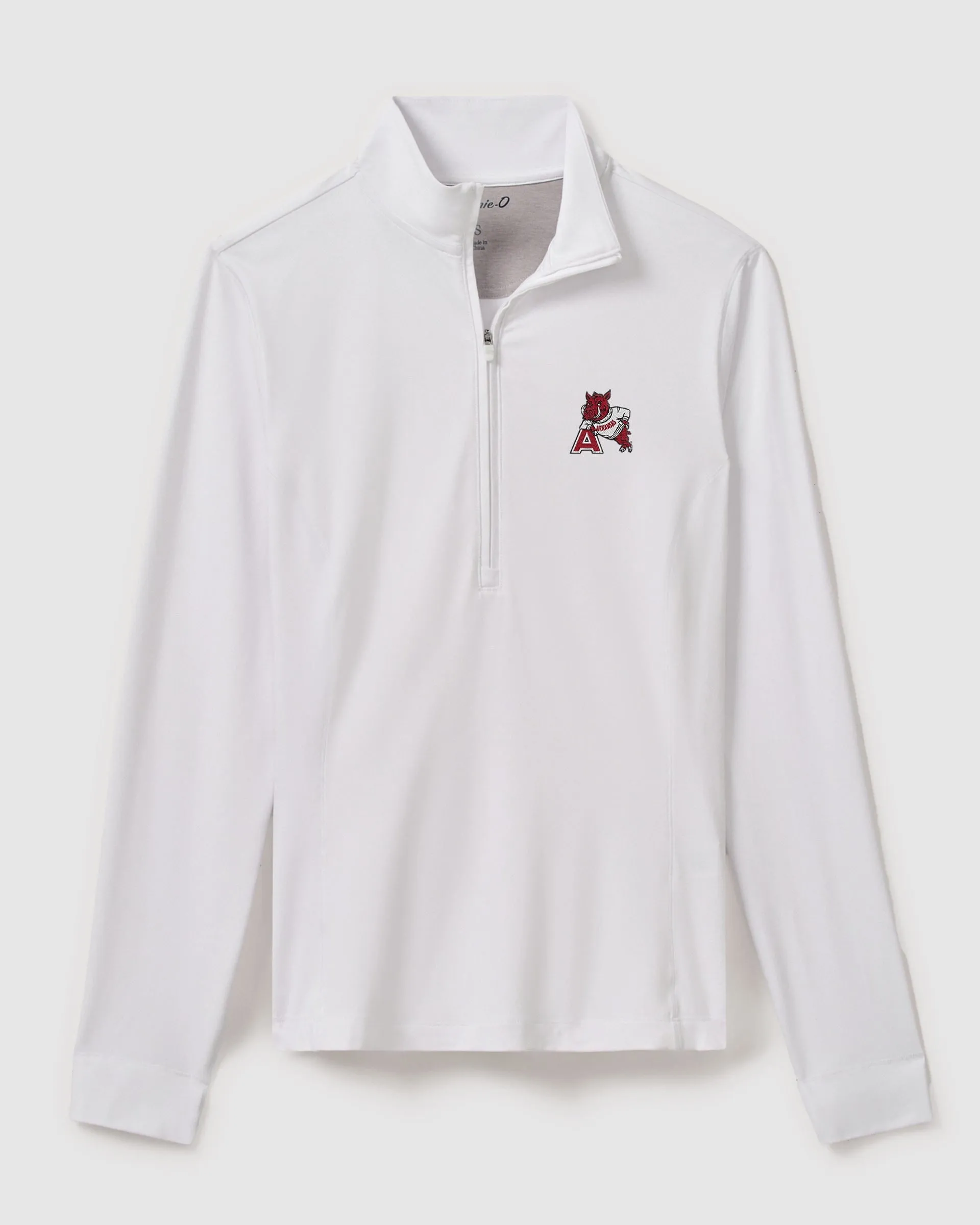 Women's Arkansas Susie Performance 1/4 Zip - Vault Logo sold by Johnnie-O