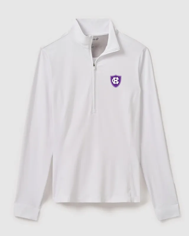 Women's Holy Cross Susie Performance 1/4 Zip sold by Johnnie-O