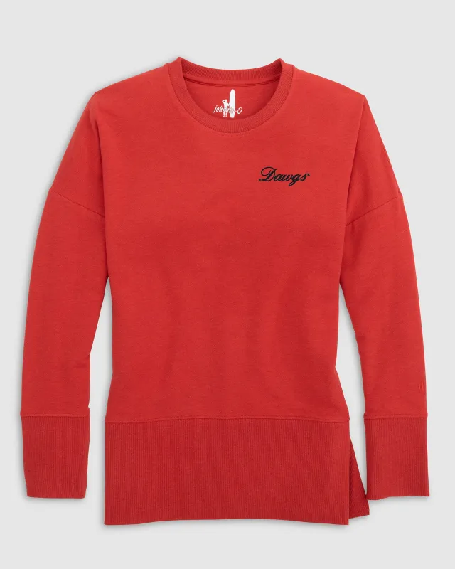 Women's Georgia Brittany Crewneck Sweatshirt - Script Logo sold by Johnnie-O