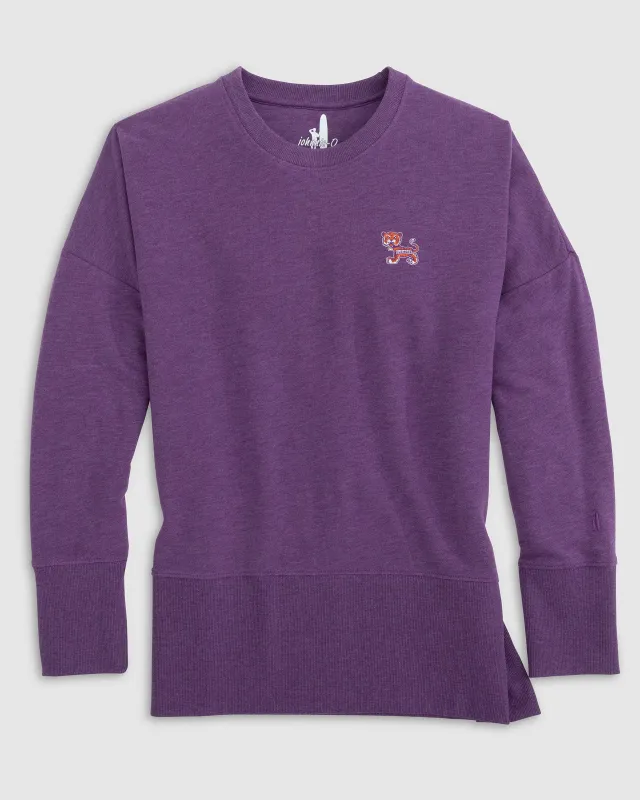 Women's Clemson Brittany Crewneck Sweatshirt - Vault Logo sold by Johnnie-O