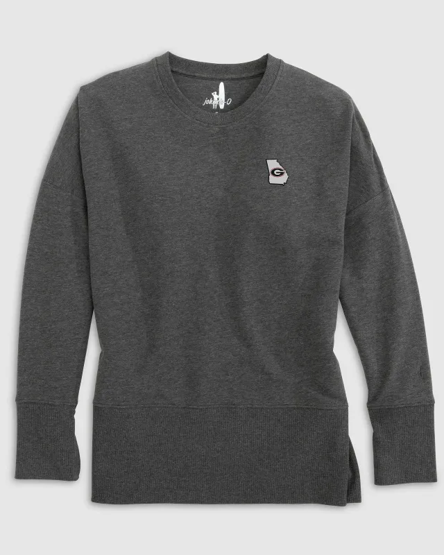 Women's Georgia Brittany Crewneck Sweatshirt - State Logo sold by Johnnie-O