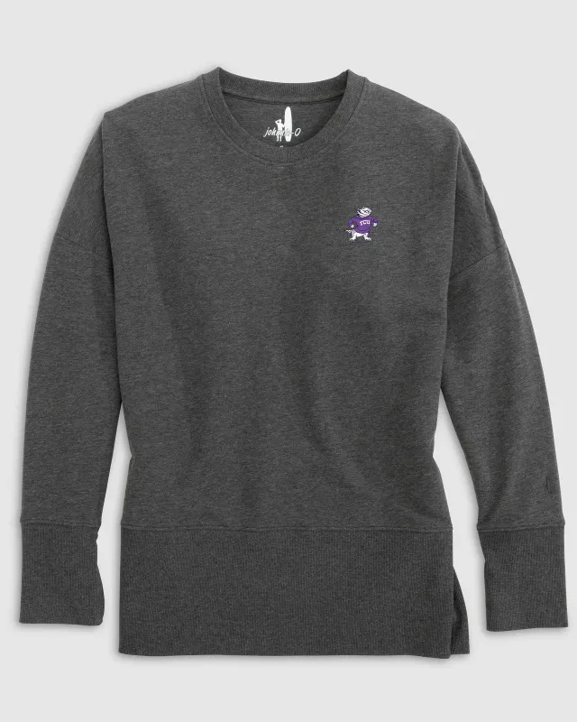 Women's Texas Chrisitian Brittany Crewneck Sweatshirt - Vault Logo sold by Johnnie-O