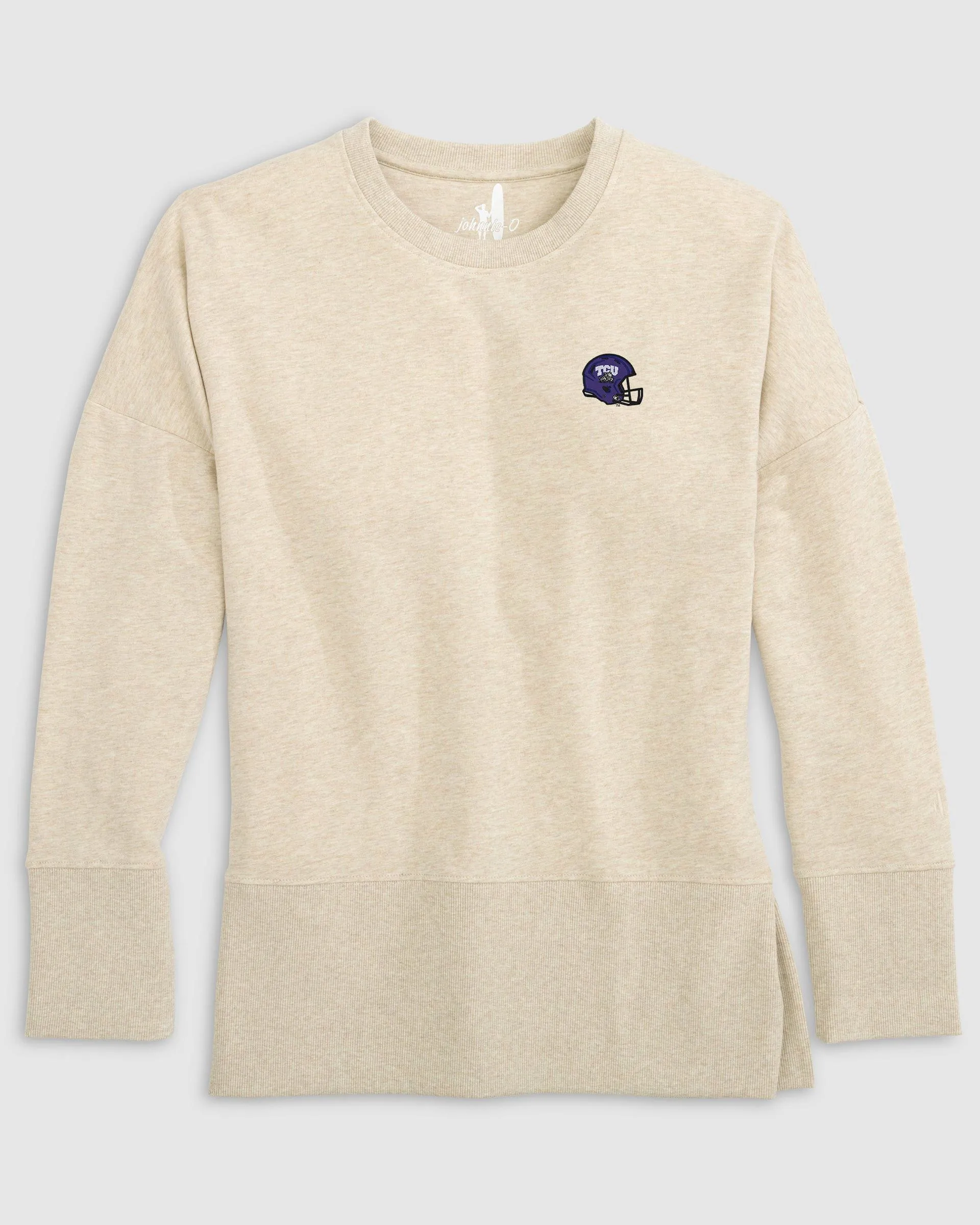 Women's Texas Christian Brittany Crewneck Sweatshirt - Helmet Logo sold by Johnnie-O product image thumbnail 2