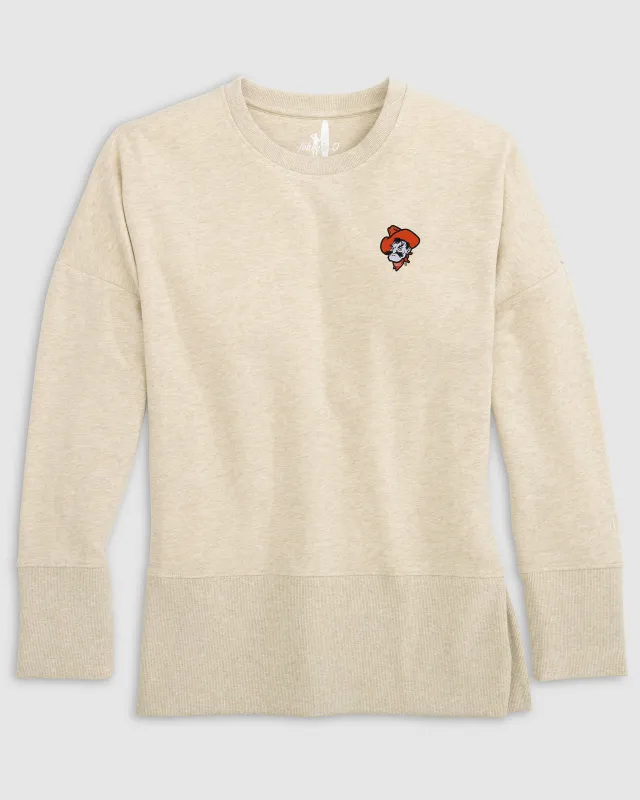 Women's Oklahoma State Brittany Crewneck Sweatshirt - Pistol Pete Logo sold by Johnnie-O