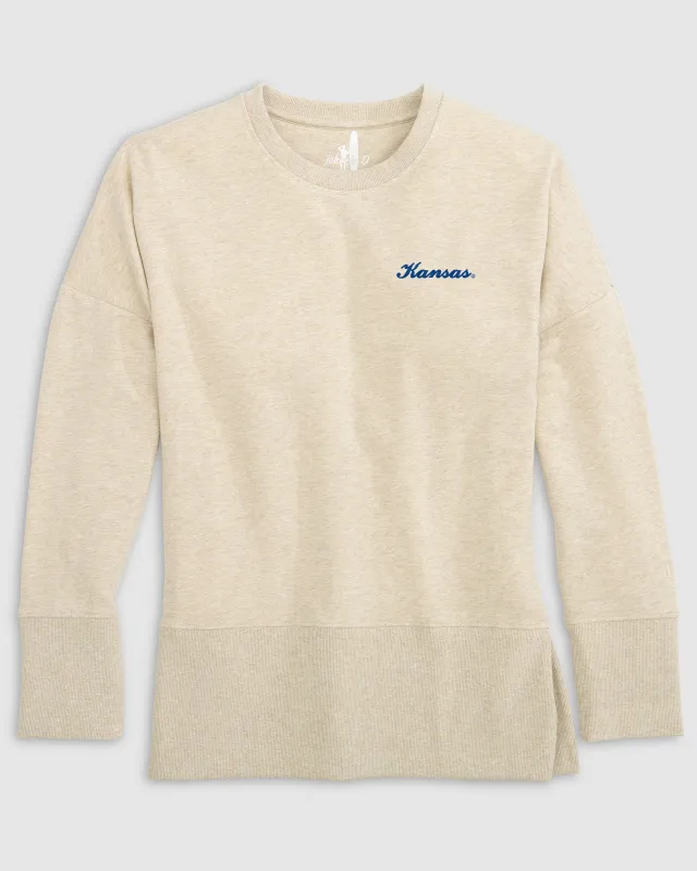Women's Kansas Brittany Crewneck Sweatshirt - Script Logo sold by Johnnie-O