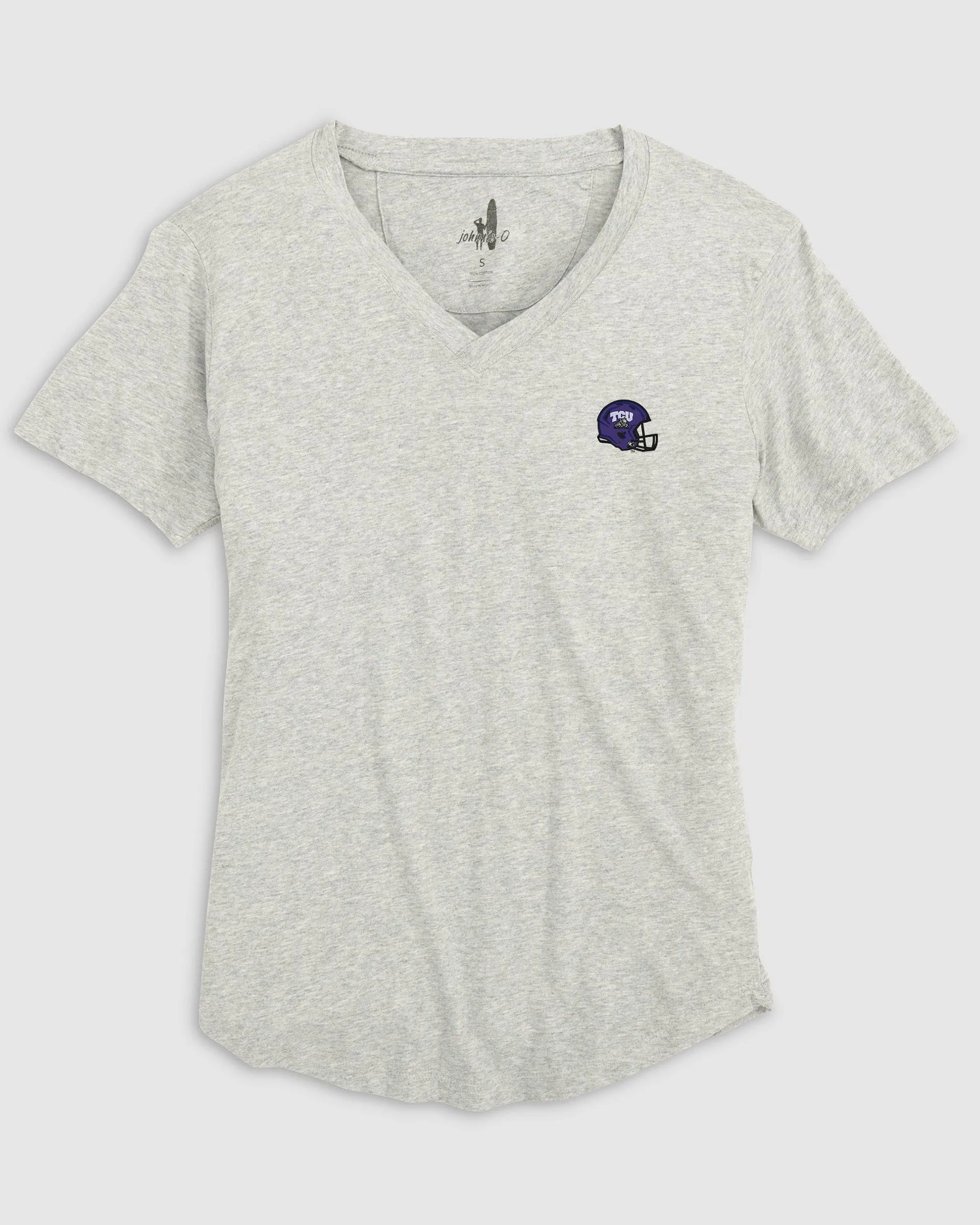 Women's Texas Christian Merediths V-Neck T-Shirt sold by Johnnie-O