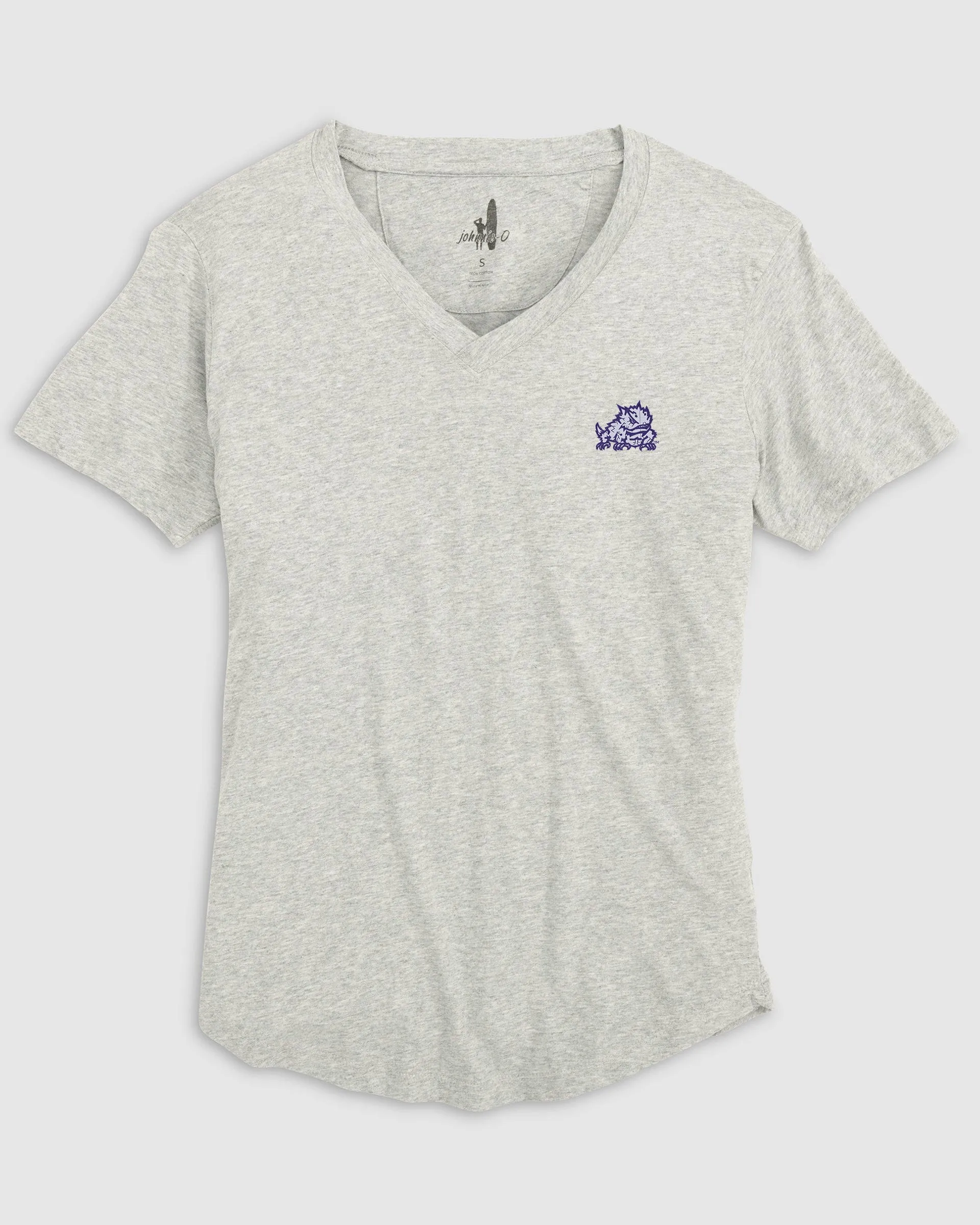 Women's Texas Christian Merediths V-Neck T-Shirt sold by Johnnie-O