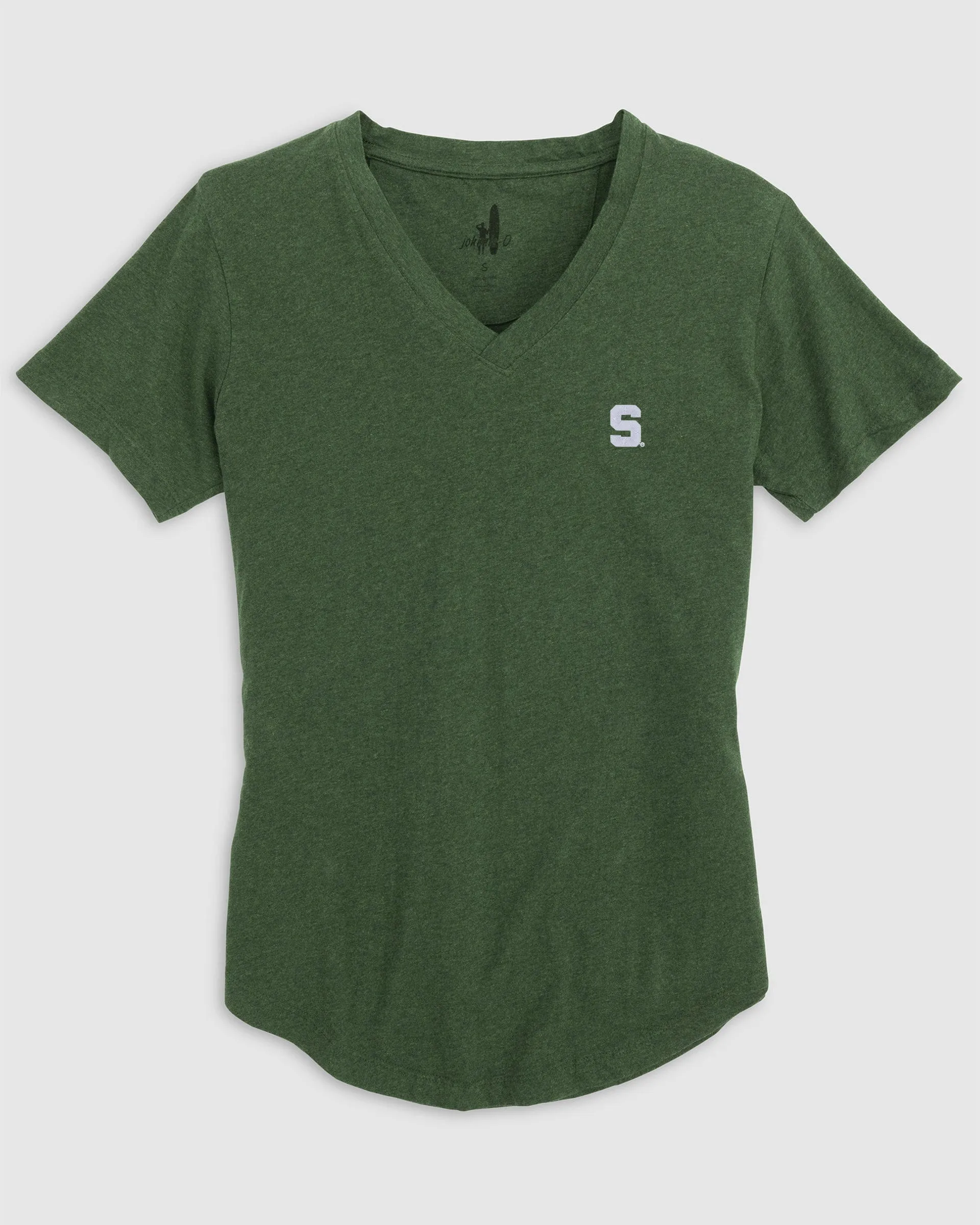 Women's Michigan State Merediths V-Neck T-Shirt - S Logo sold by Johnnie-O