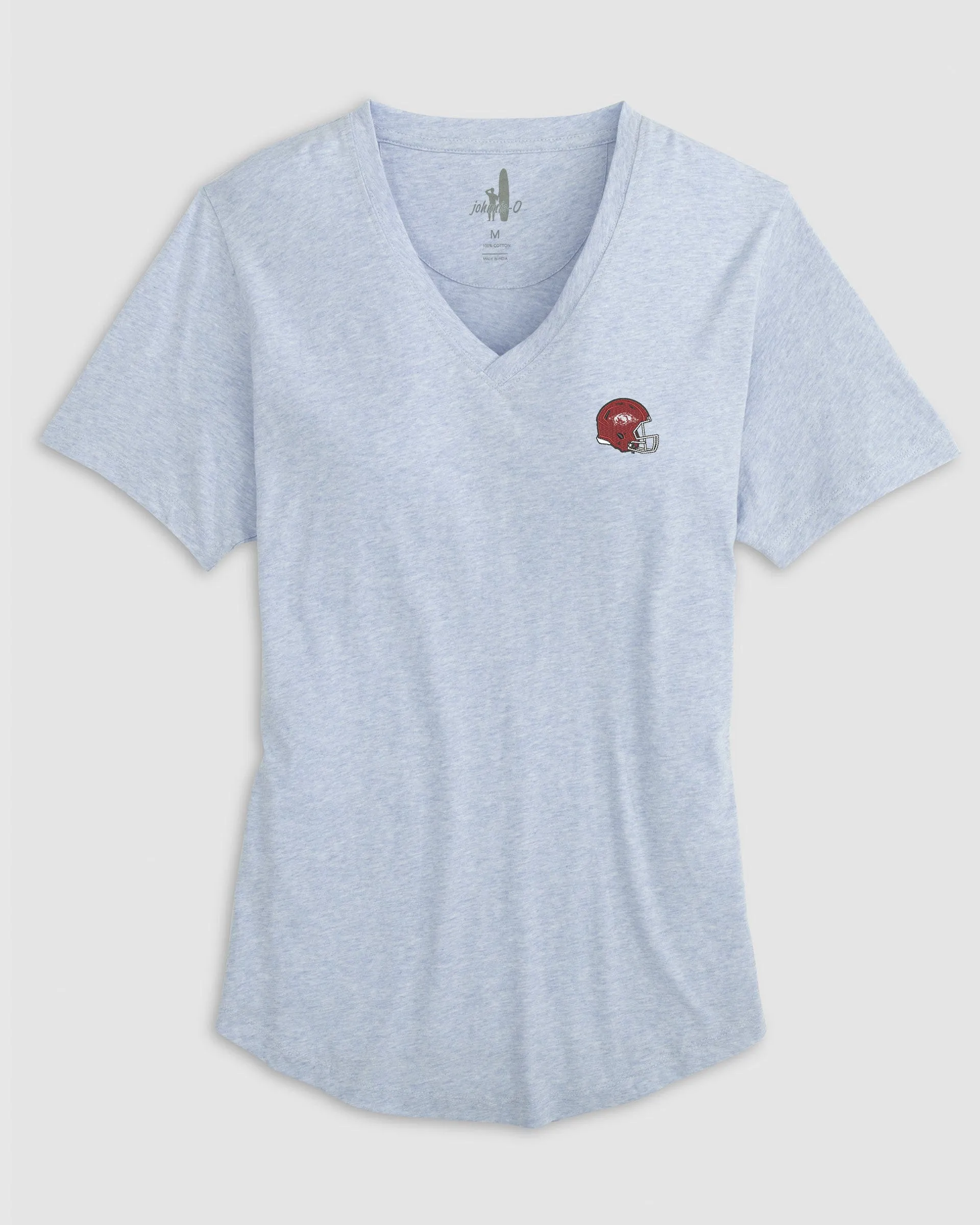 Women's University of Arkansas Merediths V-Neck T-Shirt - Helmet Logo sold by Johnnie-O product image thumbnail 4
