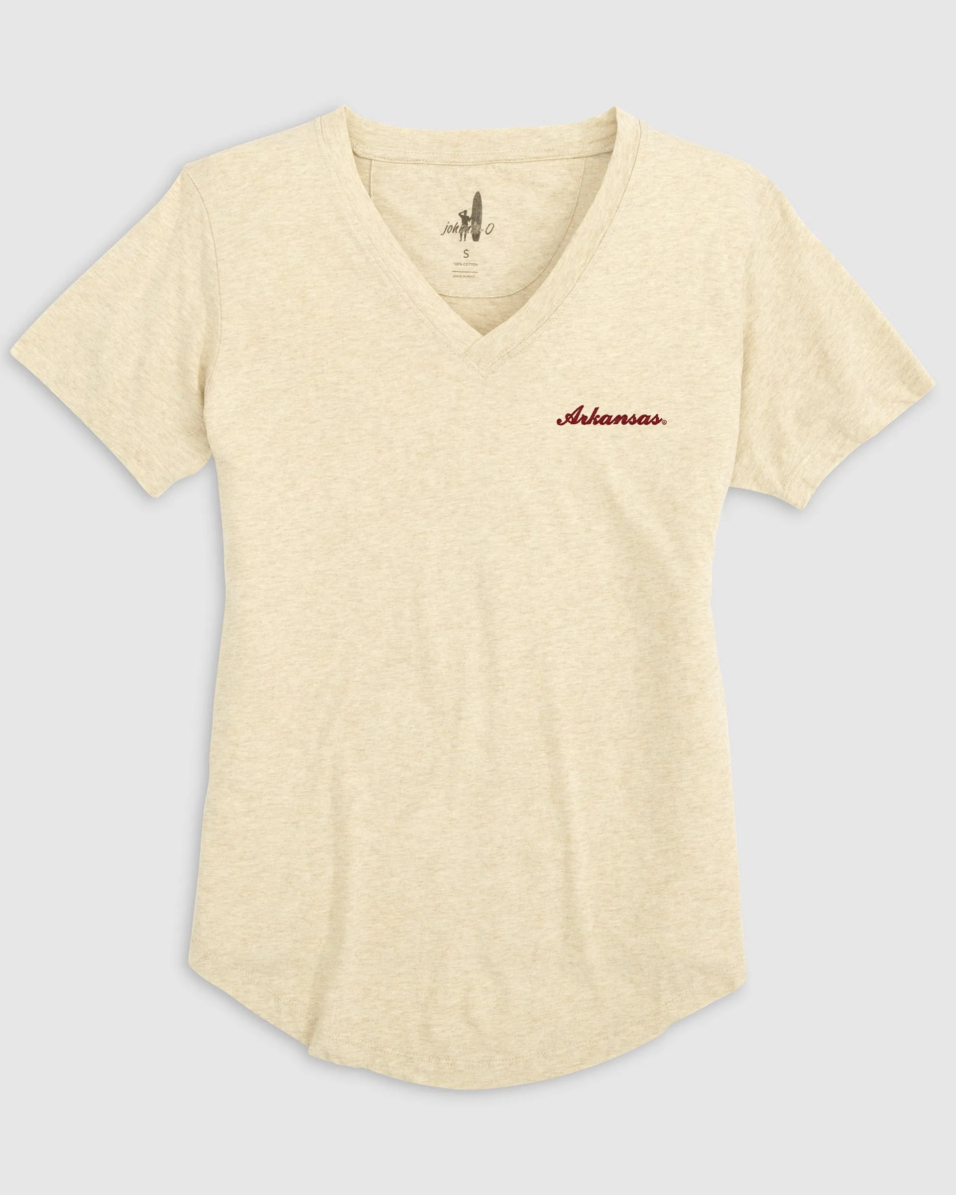 Women's Arkansas Merediths V-Neck T-Shirt - Script Logo sold by Johnnie-O product image thumbnail 2