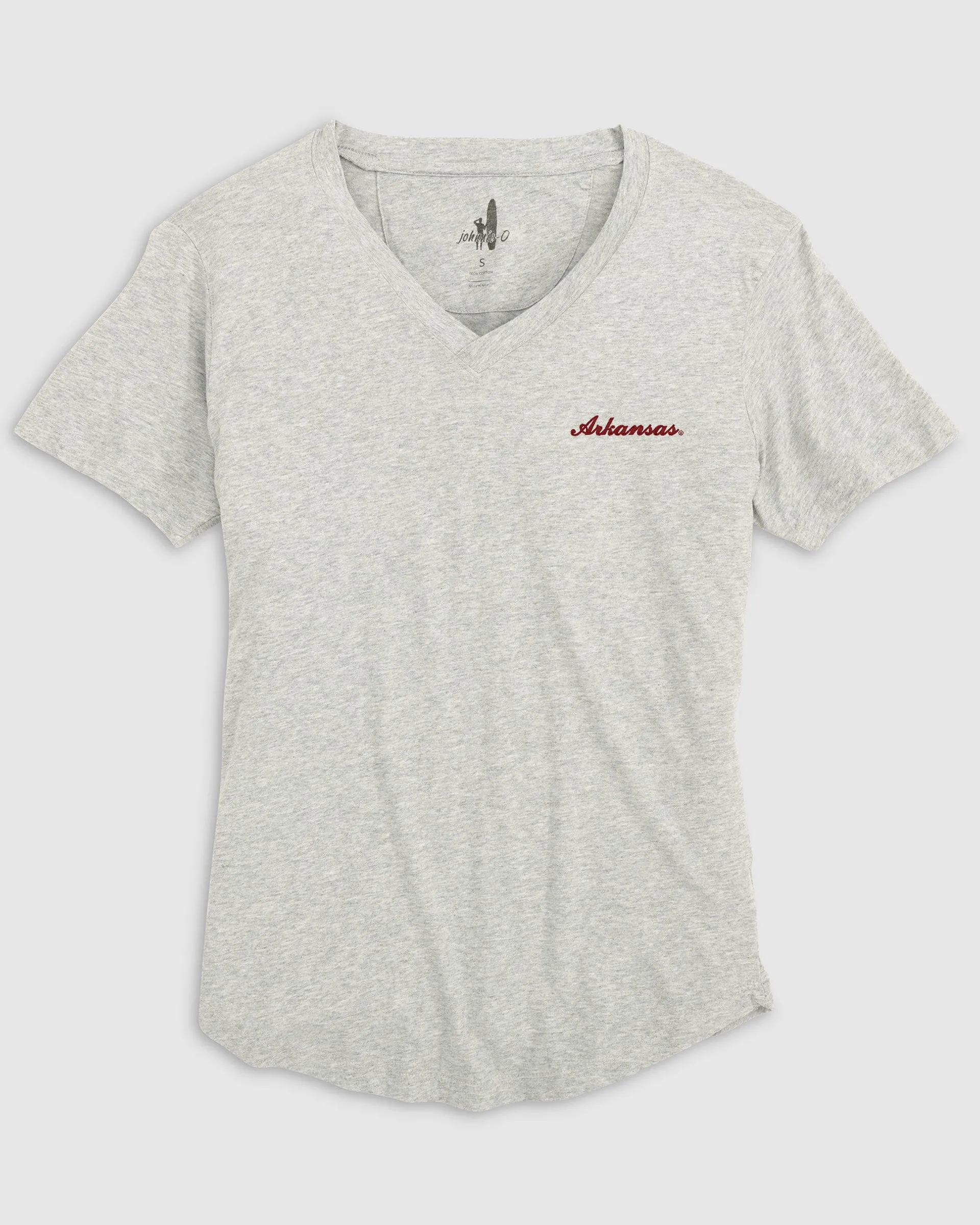 Women's Arkansas Merediths V-Neck T-Shirt - Script Logo sold by Johnnie-O product image thumbnail 3