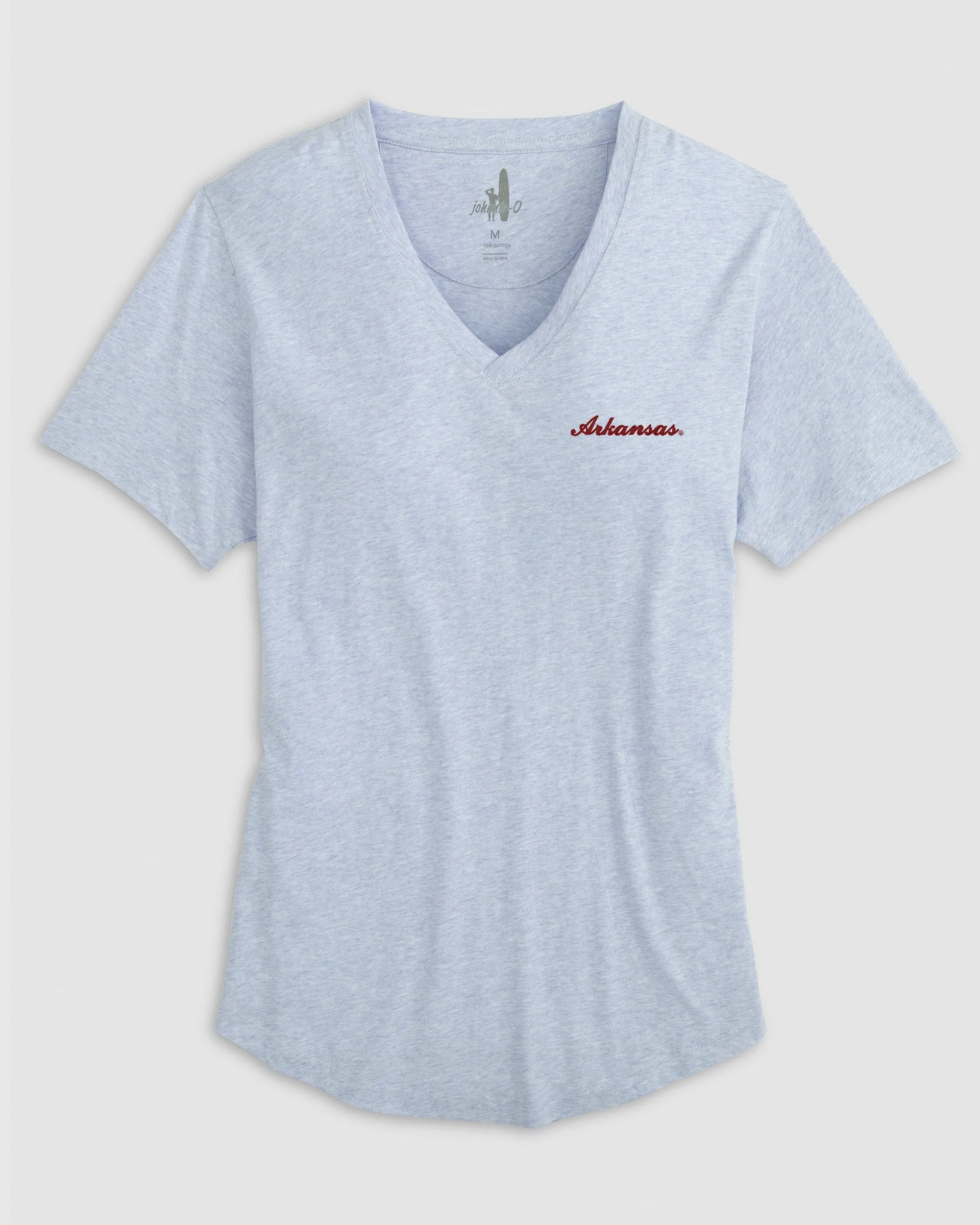 Women's Arkansas Merediths V-Neck T-Shirt - Script Logo sold by Johnnie-O product image thumbnail 4
