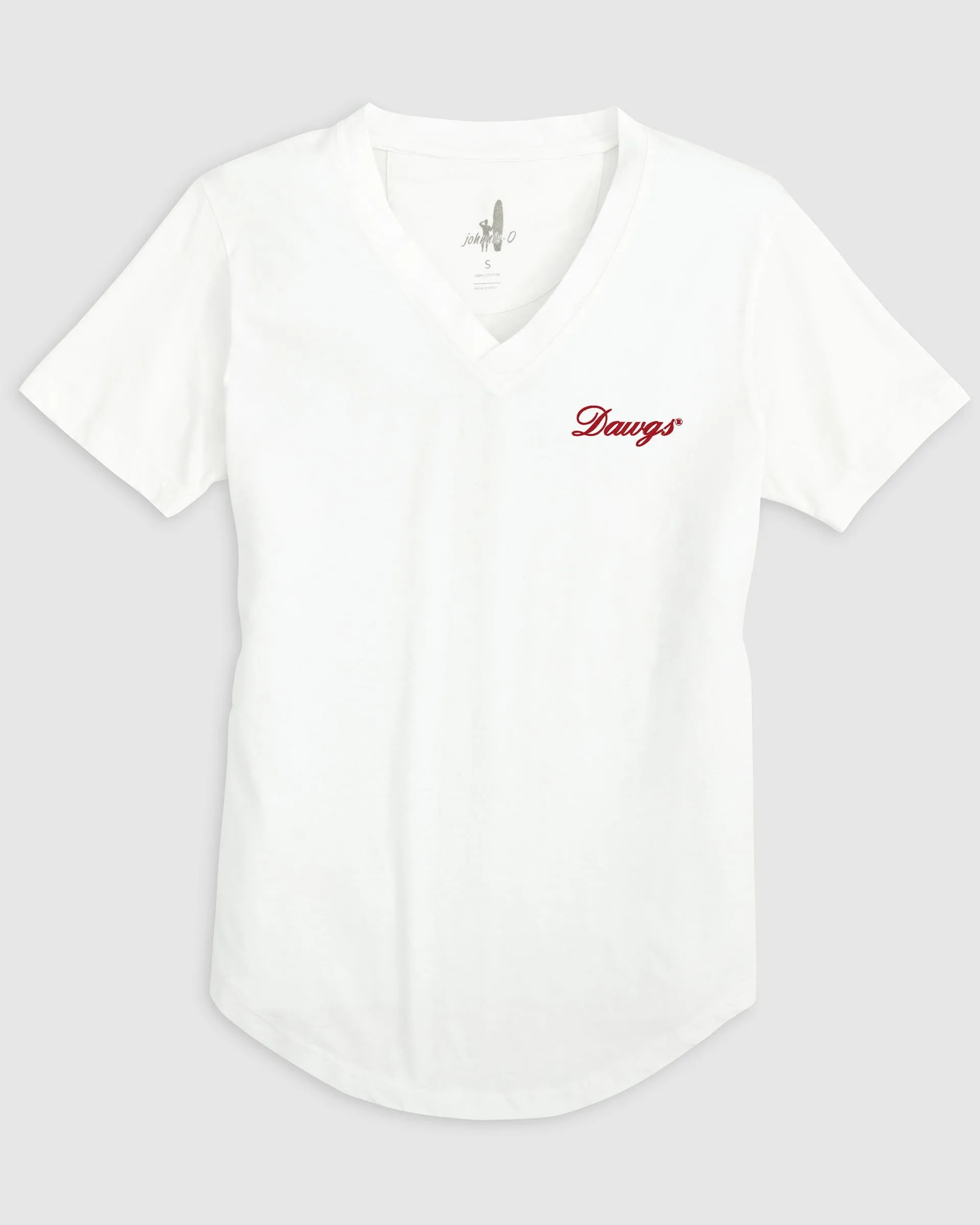 Women's Georgia Merediths V-Neck T-Shirt - Script Logo sold by Johnnie-O
