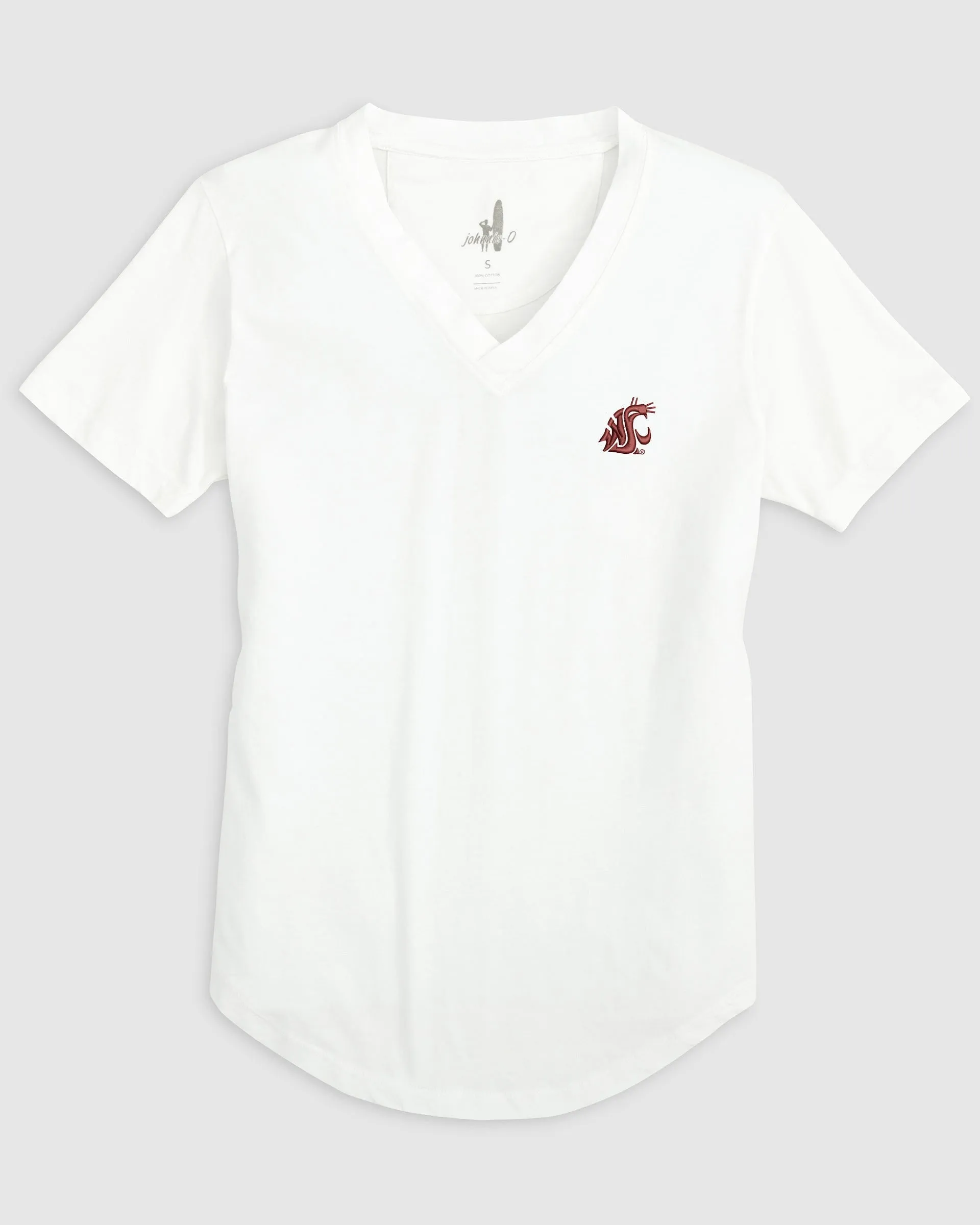 Women's Washington State Merediths V-Neck T-Shirt sold by Johnnie-O