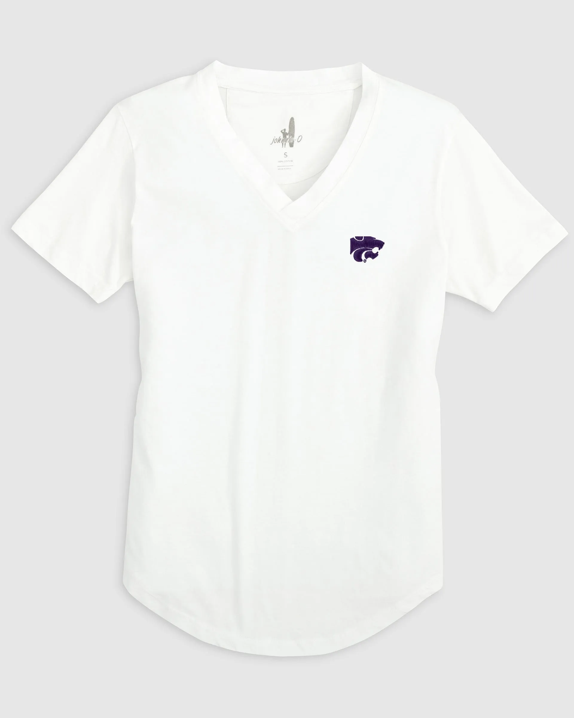 Women's Kansas State Merediths V-Neck T-Shirt sold by Johnnie-O