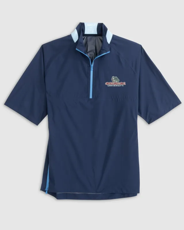 Gonzaga Stealth Stowable Packable Rain Jacket - Script Logo sold by Johnnie-O