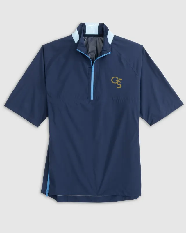 Georgia Southern Stealth Stowable Packable Rain Jacket - FlagLogo sold by Johnnie-O