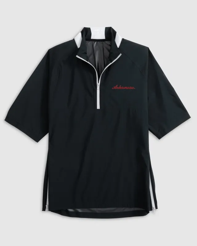 University of Arkansas Stealth Stowable Packable Rain Jacket - Script Logo sold by Johnnie-O