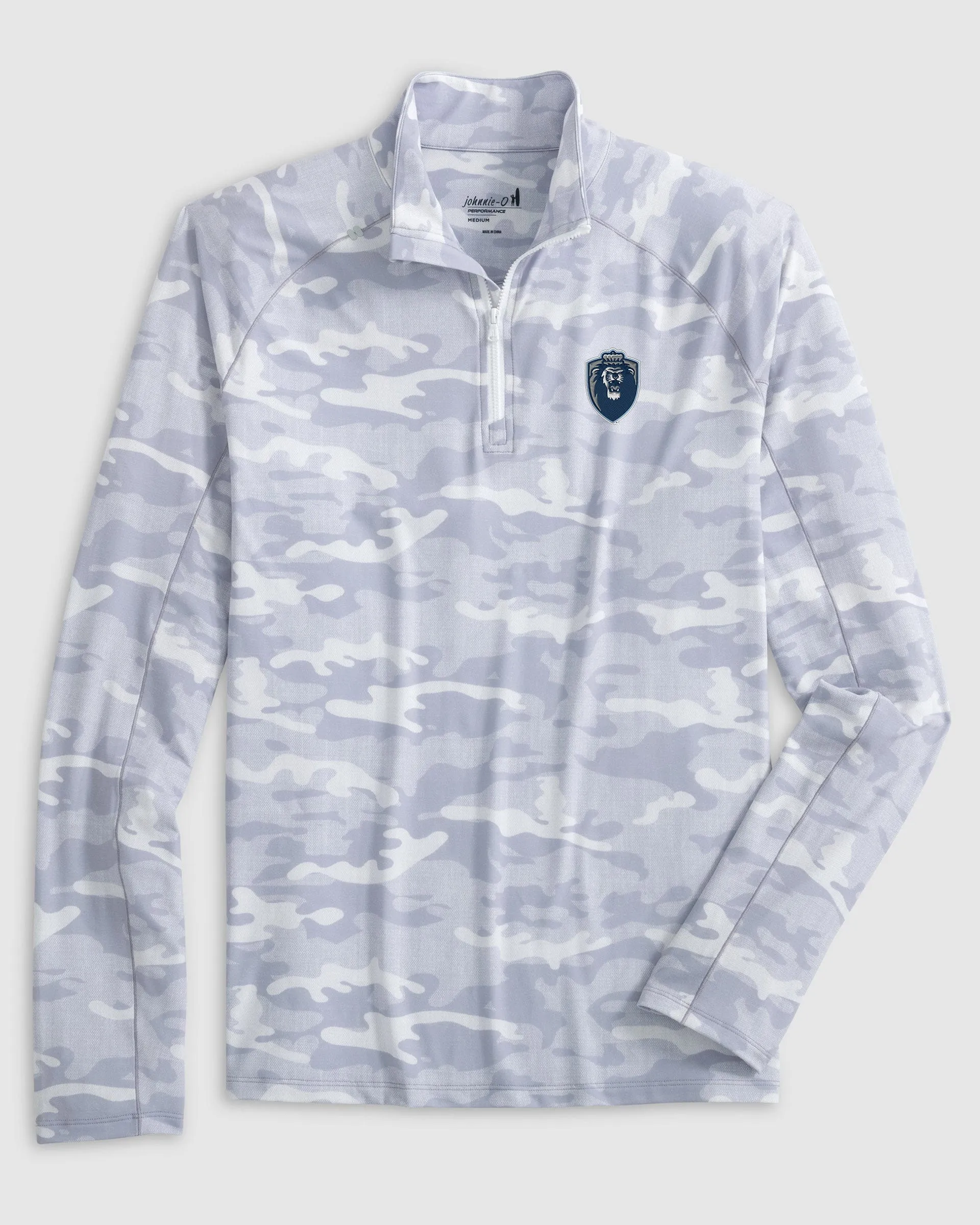 Old Dominion Patton Performance Camo 1/4 Zip - Big Blue Logo sold by Johnnie-O