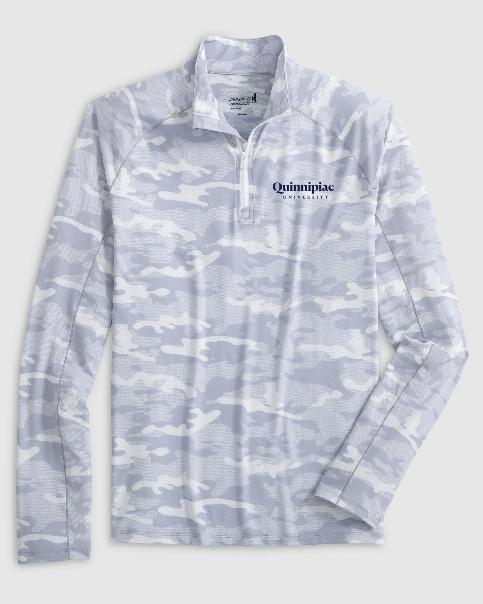 Quinnipiac Patton Performance Camo 1/4 Zip sold by Johnnie-O