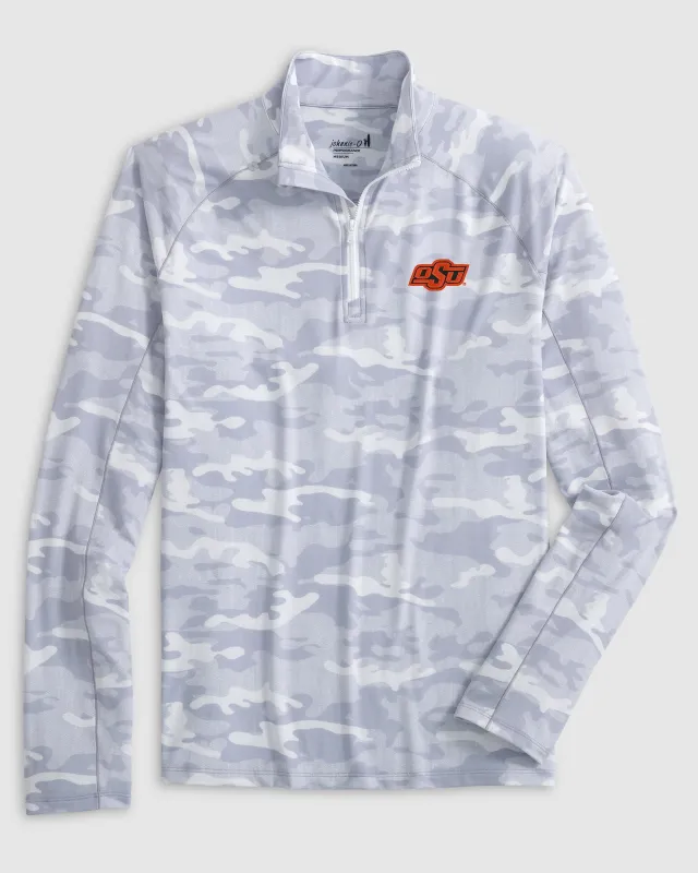 Oklahoma State Patton Performance Camo 1/4 Zip sold by Johnnie-O