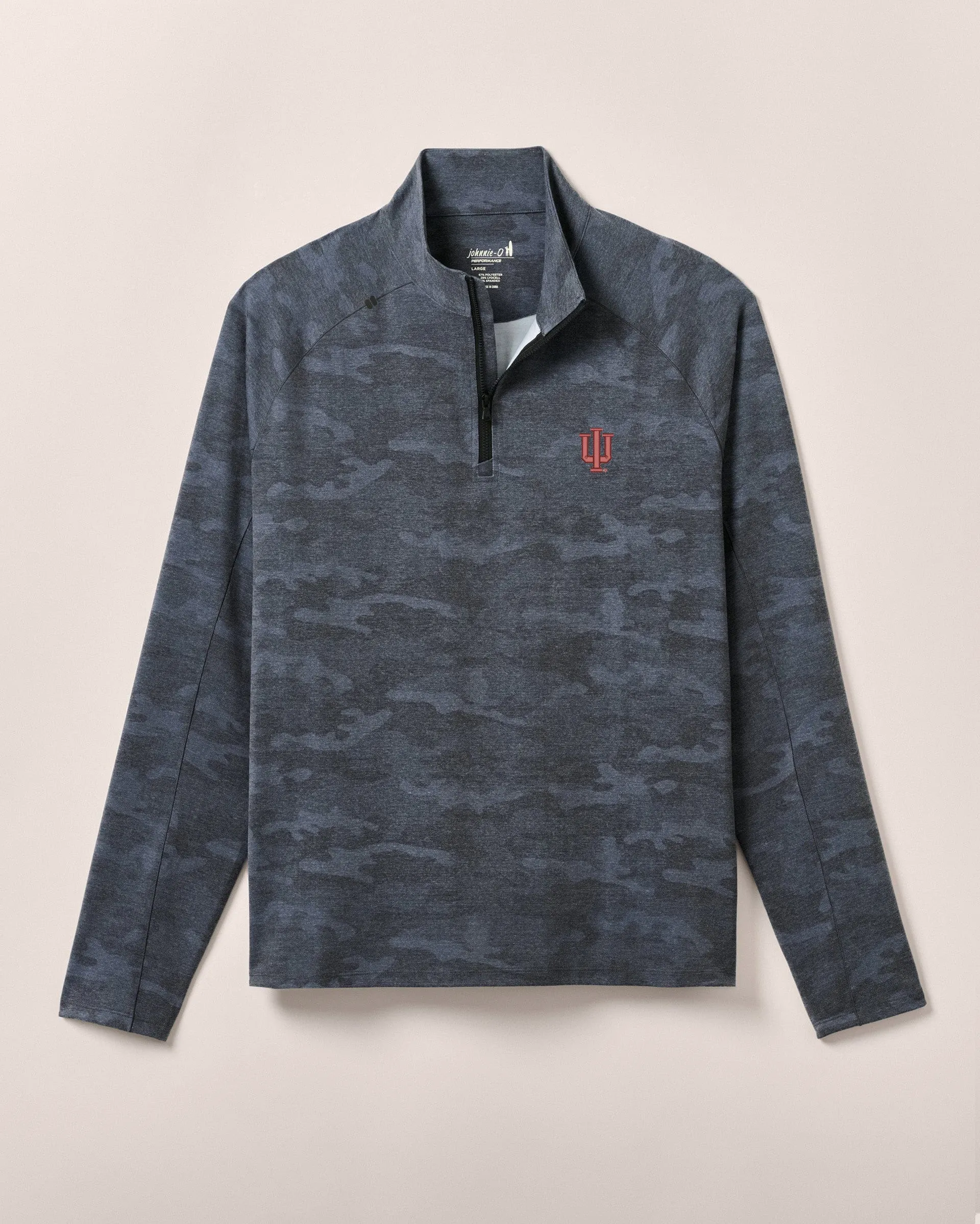 Indiana Patton Performance Camo 1/4 Zip sold by Johnnie-O