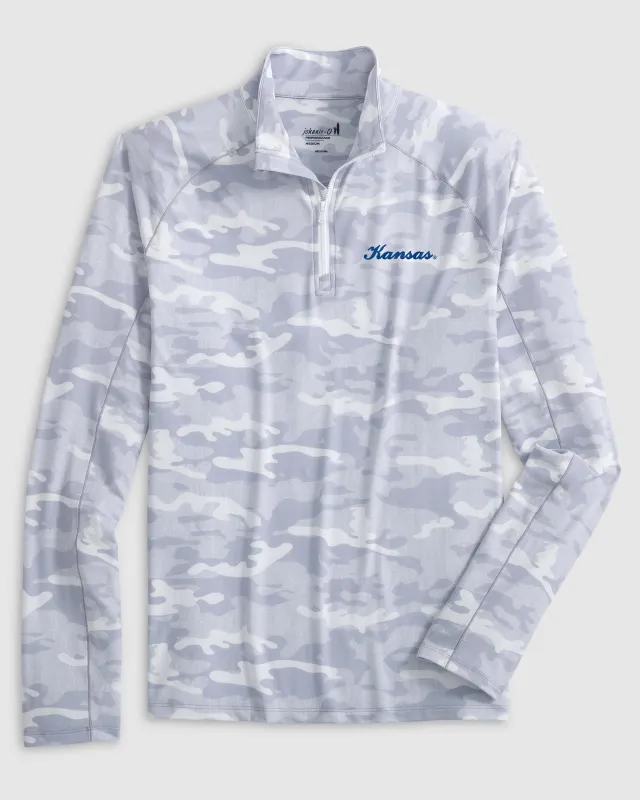 Kansas Patton Performance Camo 1/4 Zip - Script Logo sold by Johnnie-O