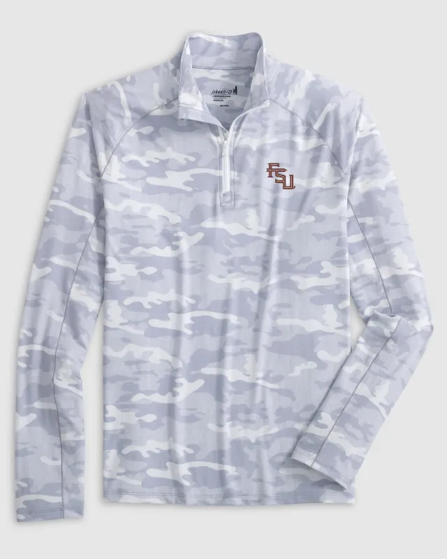 Florida State Patton Performance Camo 1/4 Zip- Stacked Logo sold by Johnnie-O