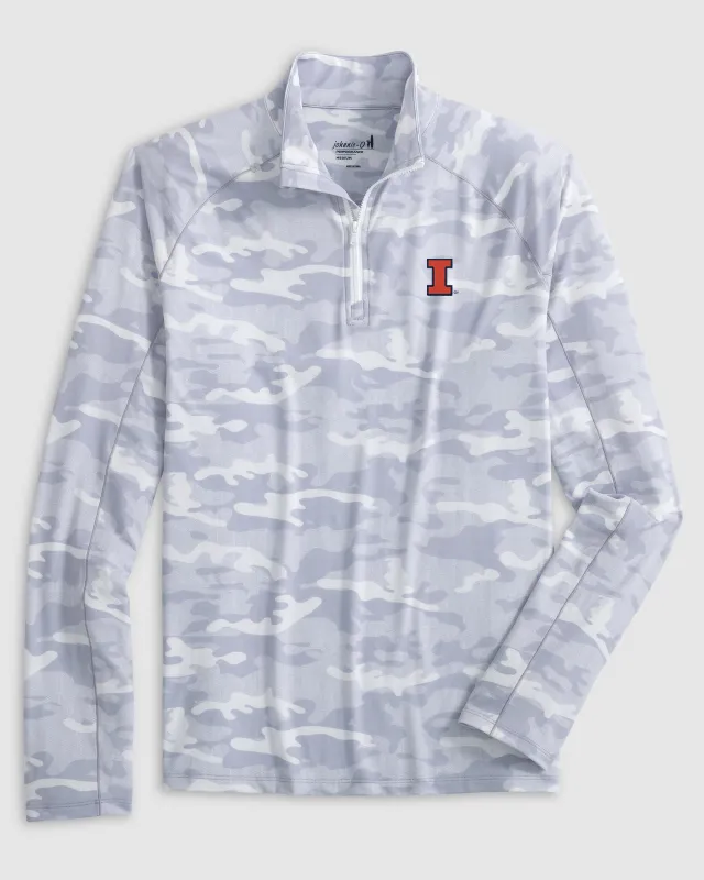 Illinois Patton Performance Camo 1/4 Zip sold by Johnnie-O