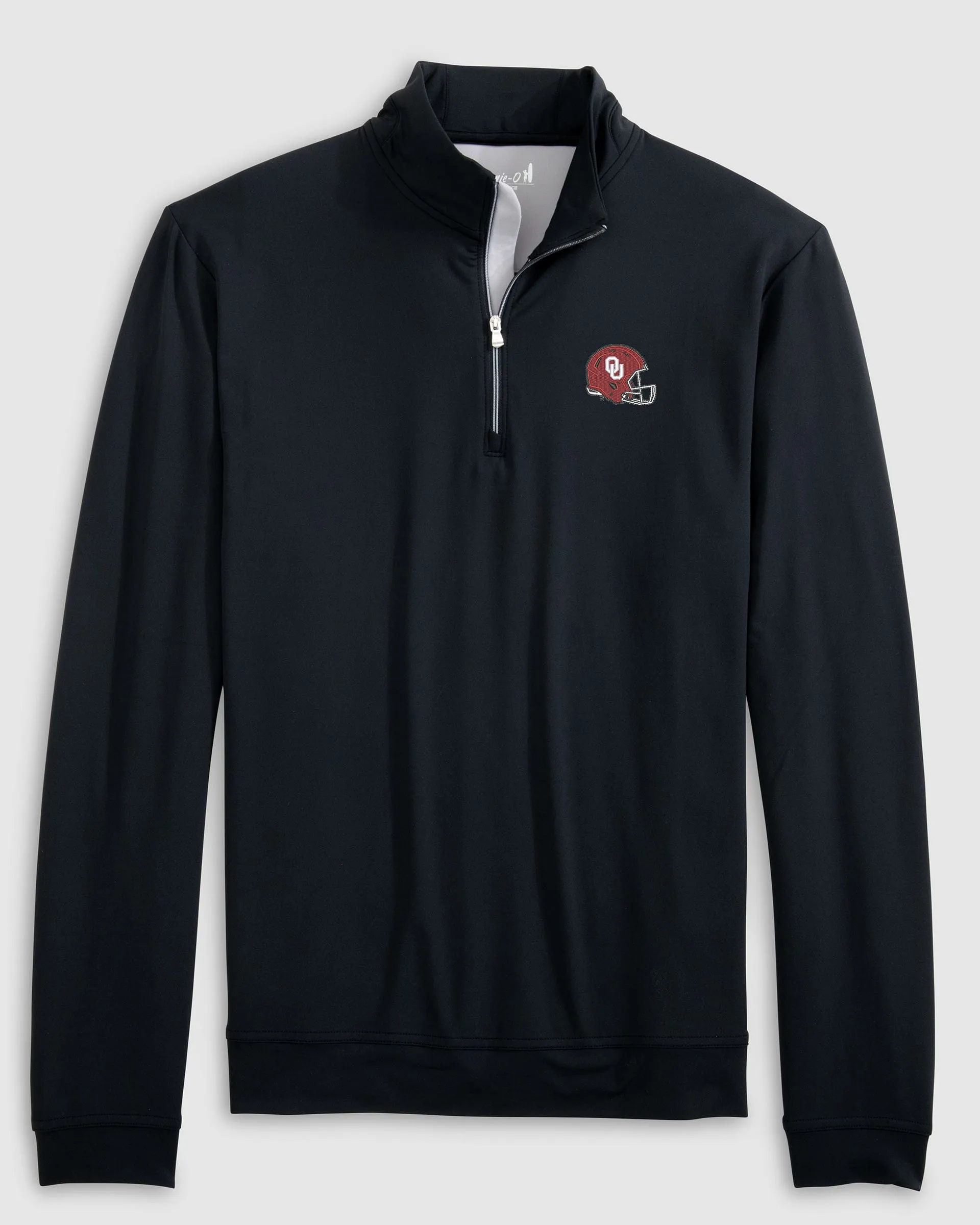 Oklahoma Motion Performance 1/4 Zip - Helmet Logo sold by Johnnie-O