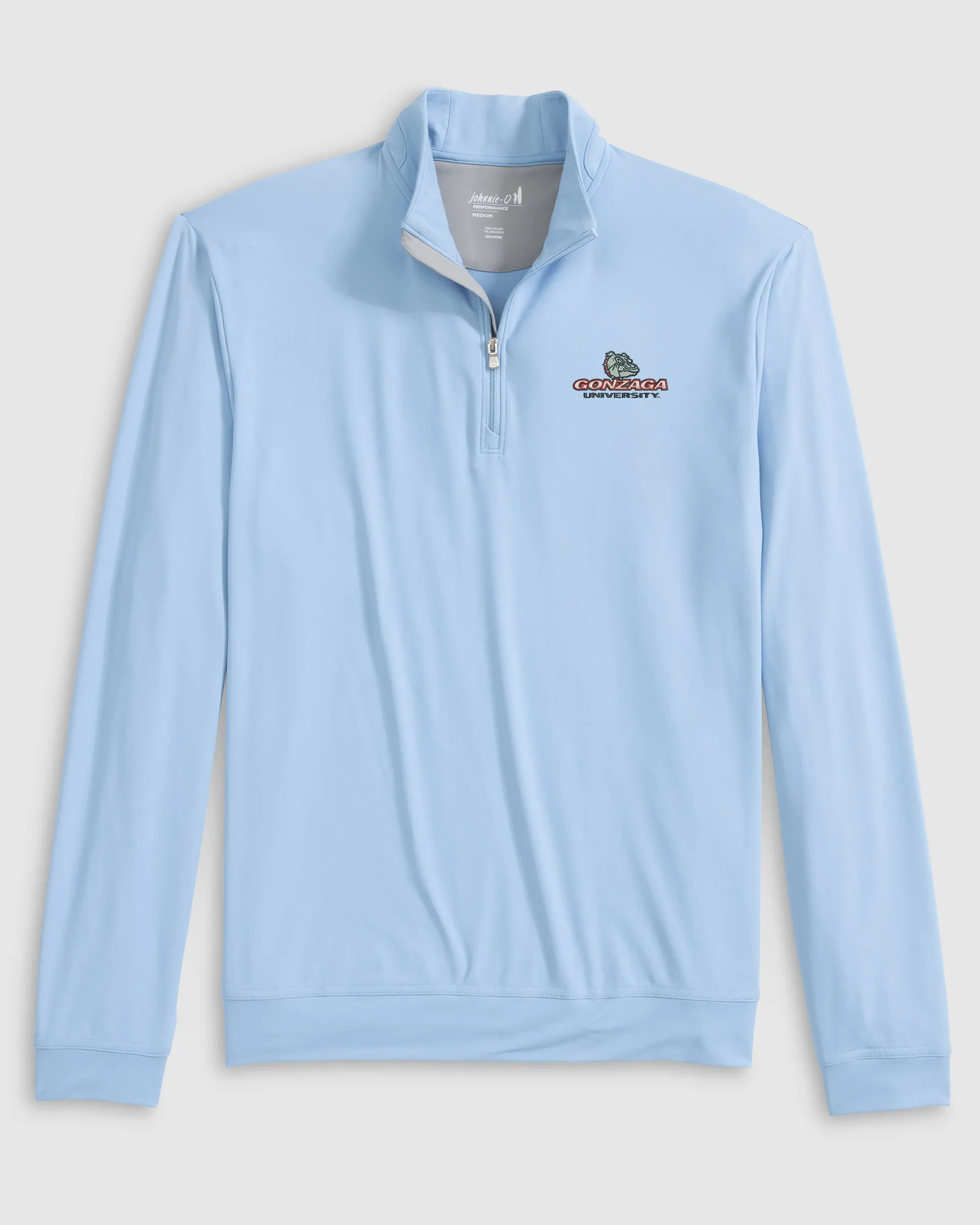 Gonzaga Motion Performance 1/4 Zip - Script Logo sold by Johnnie-O