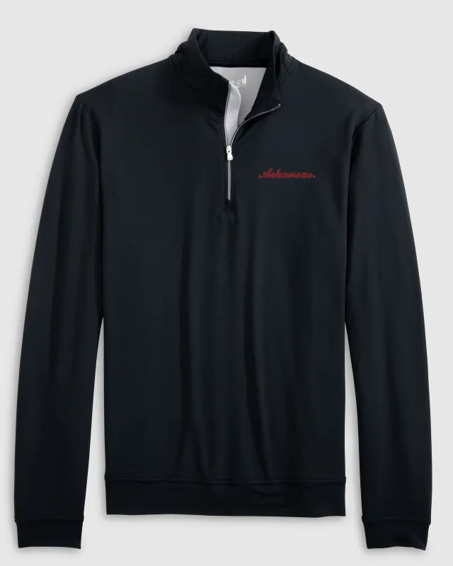 Arkansas Motion Performance 1/4 Zip - Script Logo sold by Johnnie-O