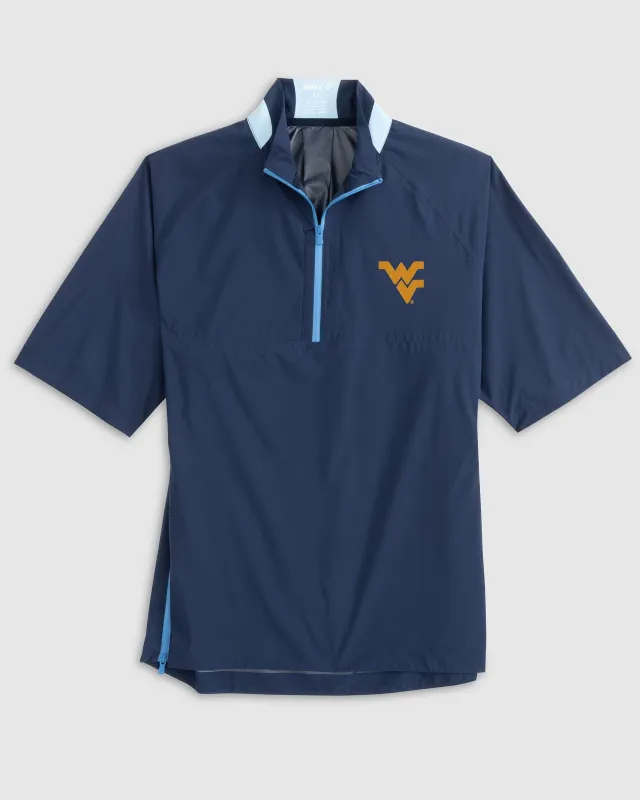 West Virginia Stealth Stowable Packable Rain Jacket sold by Johnnie-O