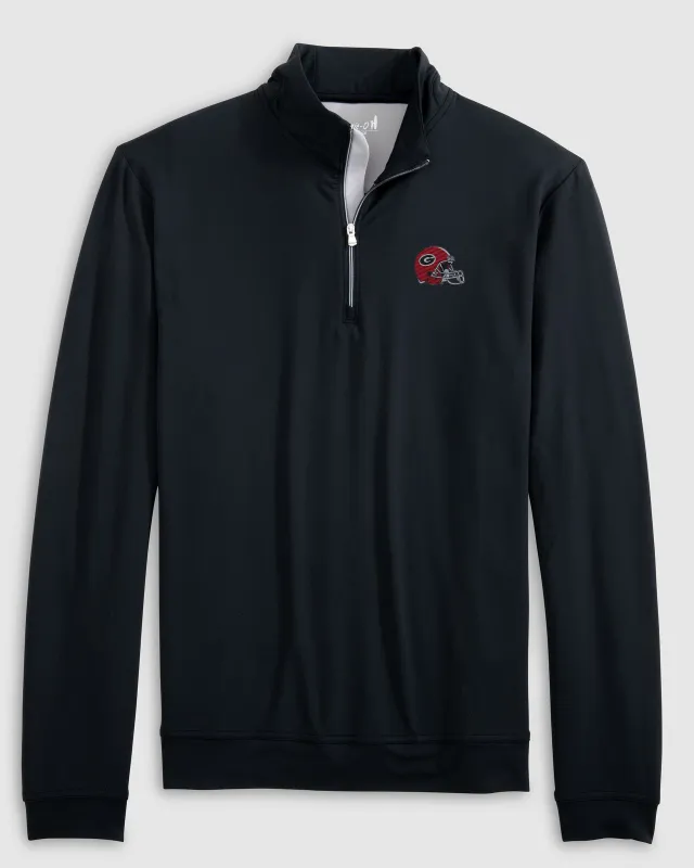 Georgia Motion Performance 1/4 Zip - Helmet Logo sold by Johnnie-O