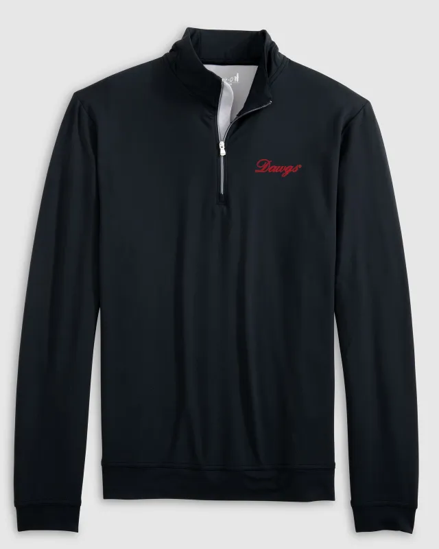 Georgia Motion Performance 1/4 Zip - Script Logo sold by Johnnie-O