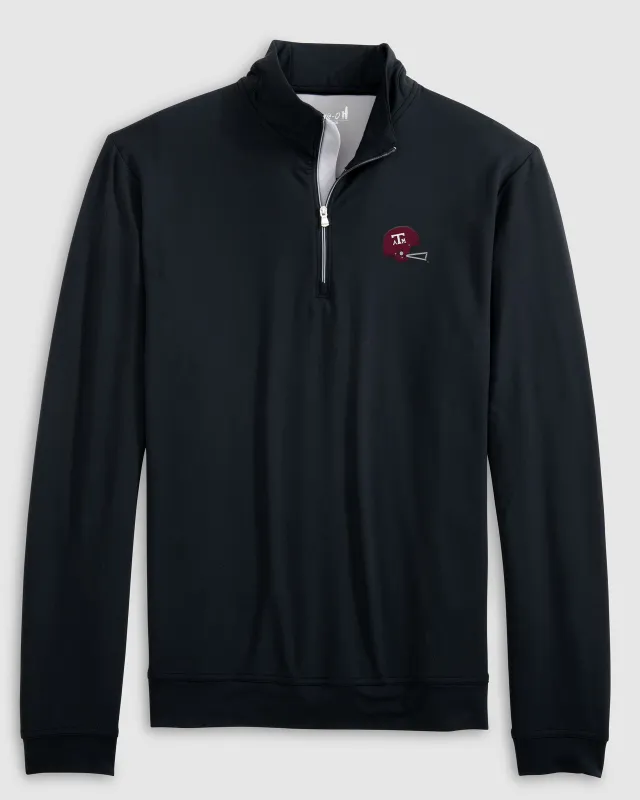 Texas A&M Motion Performance 1/4 Zip - Vault Logo sold by Johnnie-O